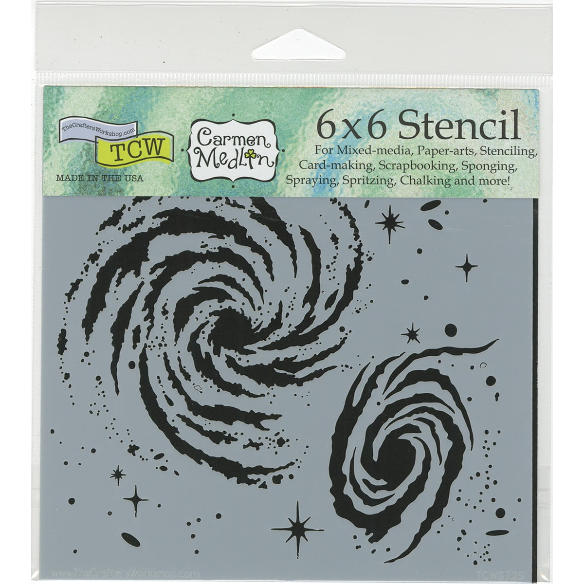 The Crafter's Workshop Stencil, 6 in x 6 in, Galaxy - Walmart.com