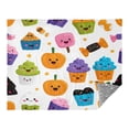 thumbnail image 2 of 70x55 Inches Glow in The Dark Blanket Cozy Throw Camping Blankets for Home and Outdoor Use Halloween Cupcakes, 2 of 8