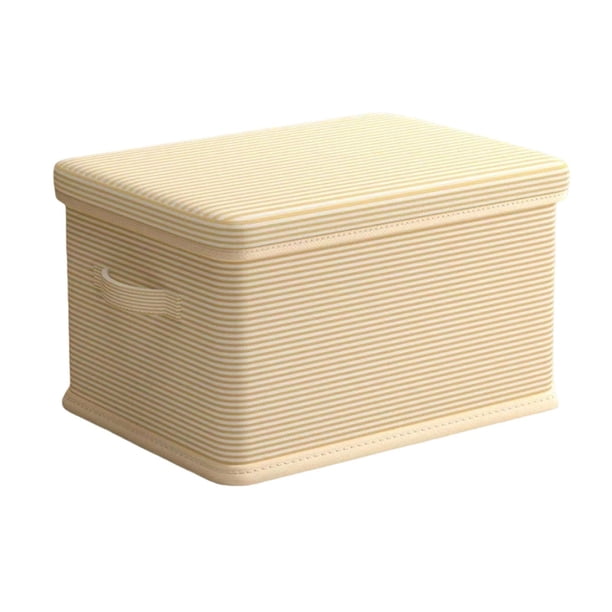 Contenedor de almacenamiento de ropa, caja de almacenamiento de juguetes, caja portátil para ropa y , organizador de armario con tapa para L