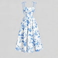 thumbnail image 5 of Summer Dresses for Women 2026 Trendy Polka Dot Spaghetti Straps Sundress Casual Round Neck Sleeveless Midi Dresses for Women Beach Vacation Slit Womens Dresses S, 5 of 6