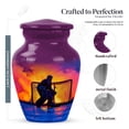 thumbnail image 2 of MUKTIVE Ice Hockey Mini Urns for Human Ashes, Purple Small Urn for Ashes for Women, Keepsake Urn for Mother& Father Burial Ash, Goalkeeper Urns for , Funeral, Burial & Memorial Settings, 2 of 7