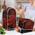 thumbnail image 2 of Renewold 4 Slice Poinsettia Toaster Cover and Blender Cover Lightweight Mixer Dust Cover Kitchen Decorations with Handle Anti-Scratch Wide Slot Covers Protection Appliance Cover,Christmas Day, 2 of 6