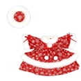 thumbnail image 2 of SHENGXINY Christmas Porch Goose Outfit Snowflake Print Dress with Plush Hat Porch Goose Clothes for Patio Home Outdoor Decoration, 2 of 9