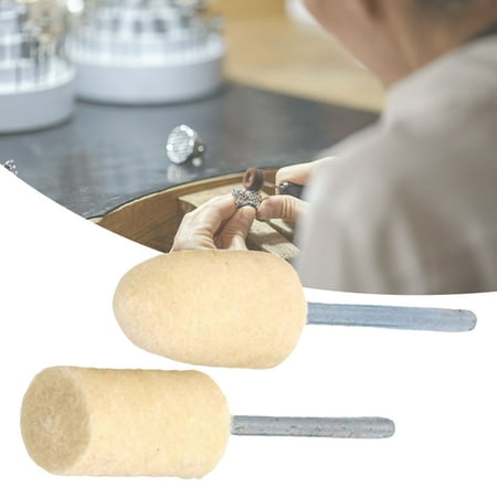 

XWQ 12Pcs 2.35mm Reliable Abrasive Head No Dust Pollution Widely Used Lightweight Practical Wool Grinding Head for Sanding