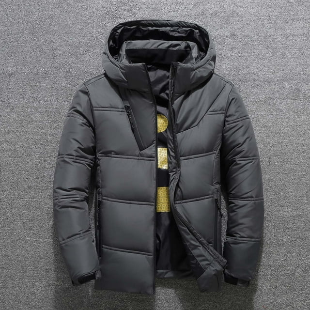 Mikilon Veste à Capuche Épaisse Décontractée pour Hommes avec Fermeture Éclair et Multi-Poches
