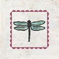 thumbnail image 2 of Prahl, Courtney 20x20 Black Ornate Wood Framed with Double Matting Museum Art Print Titled - Dragonfly Stamp Bright, 2 of 4