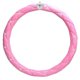 thumbnail image 1 of Women Steering Wheel Cover Cute Universal Antislip Pu Lether Rhinestones Car Steering Wheel Cover Pink, 1 of 4