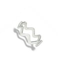 thumbnail image 4 of Modern Zig Zag Stacking Ring .925 Sterling Silver Band Jewelry Female Male Unisex Size 10, 4 of 4