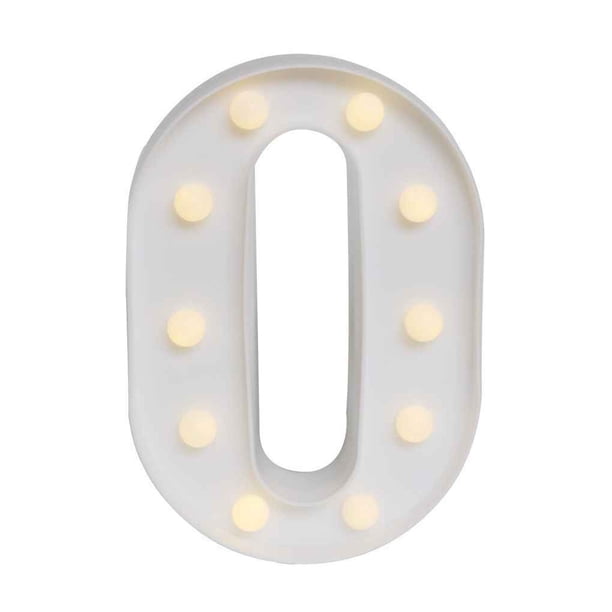 Kearding Número 3D Visual LED Luz de noche Lámpara de escritorio Fiesta de cumpleaños Regalo para niños Iluminación y accesorios letra o Kearding LED1555-15B