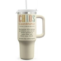 Gifts For Women - Chaos Coordinator Birthday Christmas Mother Day Gift for Mom Sister Best Friend Boss Coworker Manager Teacher Assistant - Funny Gift 40oz Tumbler With Handle & Straw Lid