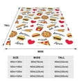 thumbnail image 3 of Honeii Fast Food Print Fleece Blanket - Throw Blanket for Bed, Sofa, Couch, Camping, and Travel , Microplush Ultra Soft Warm Blanket-80"x60", 3 of 7