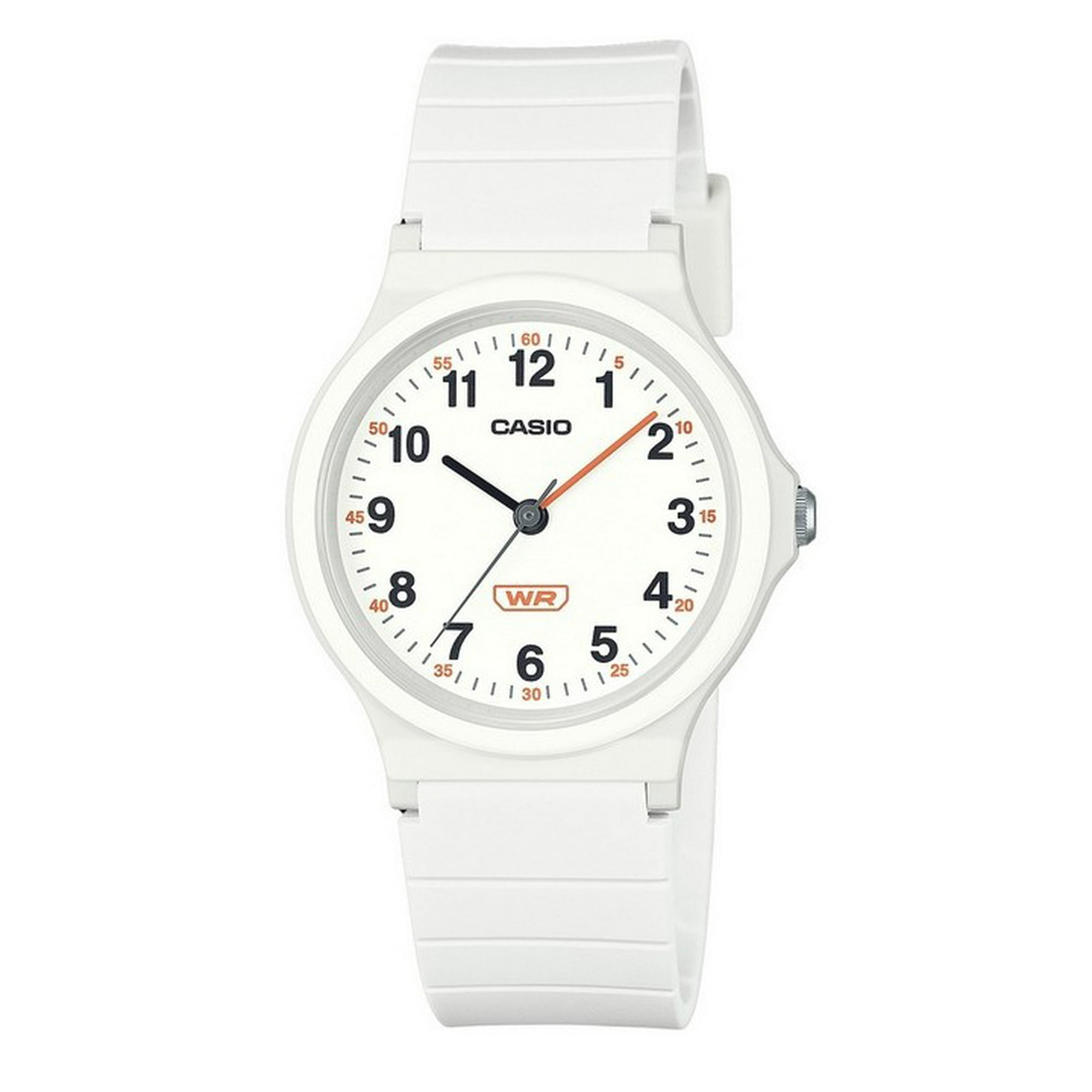 Casio Pop Analog White Bio Based Resin Strap White Dial Quartz LQ 24B 7B Women s Watch Walmart
