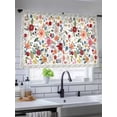 thumbnail image 5 of Sheer Curtains 45 Inch Length 2 Panels Set for Kitchen, Watercolor Flowers Semi Sheer Curtains for Windows, Farmhouse Spring Floral Botanical Voile Window Treatments Rod Pocket Curtain, 5 of 7