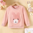 thumbnail image 2 of Odeerbi Toddler Boys Girls Cotton Crewneck Sweatshirts Fall Winter Pullover Sweatshirt Children's Clothing New Long Sleeve Cotton Sweater Toddler Clothes Pink, 2 of 9