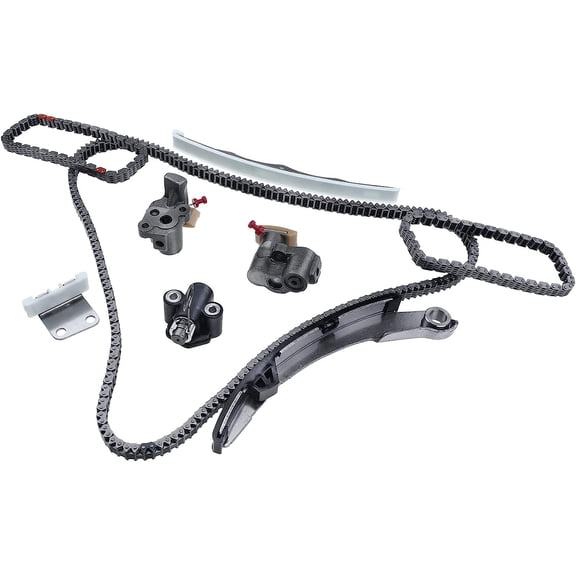 A-Premium 9PCS Engine Timing Chain Kit W/Tensioner & Guide [fits DOHC, 6Cyl 3.5L] Compatible with Nissan Altima 2002-2006, Maxima 2004-2008, Quest 2004-2009, Replace# 13028ZS70A, 130287Y010, 9-5593