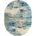 thumbnail image 1 of Unique Loom 3153823 7 ft. 11 in. x 10 ft. Avalon Chromatic Oval Rug, Light Blue, 1 of 1