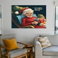 thumbnail image 6 of Canvas Print Be Naughty Save Santa The Trip Canvas Picture Winter Holiday Decor&nbsp; Canvas Wall Art for Bedroom 24x36inch Artwork Canvas Print Pictures For Gifts No Frame, 6 of 8