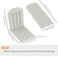 thumbnail image 3 of Outsunny 2PCS Adirondack Chair Cushion, Patio Chair Cushions, Light Grey, 3 of 10