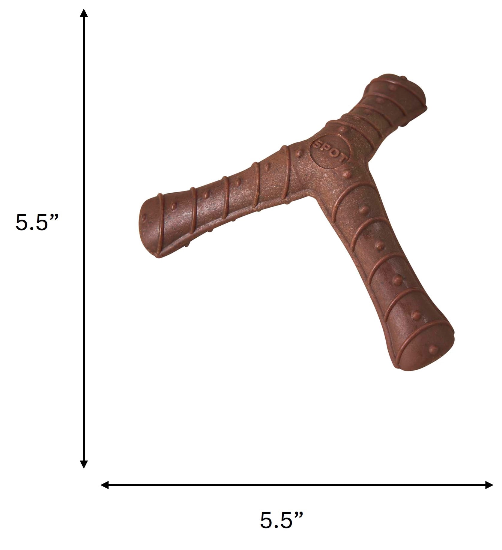 SPOT Bam-Bones Plus Tripod 5" Dog Chew Toy with Bison Flavor