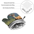 thumbnail image 6 of Sikiie Peaceful Deer Lily Pond Oven Mitts and Pot Holders, Silicone Oven Gloves, Heat Resistant Oven Mitts 4Pcs Set, 6 of 6