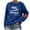 Navy, variant on Hanen Long Sleeve Womens Tops Casual Fashion Women's Print Casual Long Sleeve Round Neck Ladies Loose Sweatshirt Tops Blouse Athletic Sweatshirts for Women