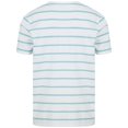thumbnail image 2 of Front Row - Camiseta de Rayas para Adultos Unisex (Blanco, Azul Duck Egg), 2 of 4