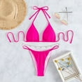 thumbnail image 3 of Aayomet Womens Bikini Swimwear Lace Butterflies Bikini Up Women Beachwear Bikinis Up Swimsuit Two Swimsuit Push Piece Ornament,Hot Pink L, 3 of 5