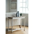 thumbnail image 4 of Hassch French Country Style Accent Console Table with Rectangular Top, Living Room Wooden Buffets Table, White and Brown, 4 of 9