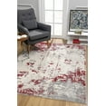 thumbnail image 1 of homeroots home decor 390526 8’ x 11’ Red and Gray Modern Abstract Area Rug, 1 of 1