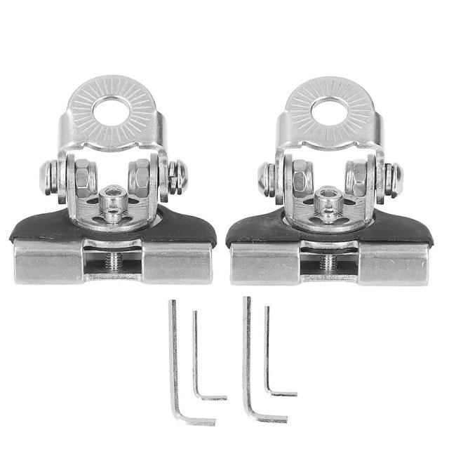 Lot de 2 supports de montage pour barre lumineuse LED de capot, réglables, en acier inoxydable 304, pince de montage universelle pour lampe de travail
