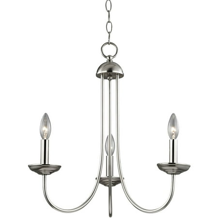 

Chandeliers 3 Light Fixtures With Brushed Nickel Finish Metal Material Candelabra 20 180 Watts