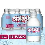 Splash Refresher Wild Berry Flavored Water, 8 fl oz, 12 Pack