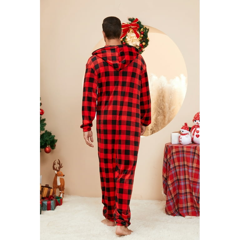 U2SKIIN Pajamas for Men Onesie, Zipper Matching Jumpsuit for
