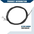 thumbnail image 7 of Unique Bargains 2 Set 72673-SHJ-A21 Inner Sliding Door Cable for Honda Odyssey 2005-2010 Durable Rubber Black, 7 of 7