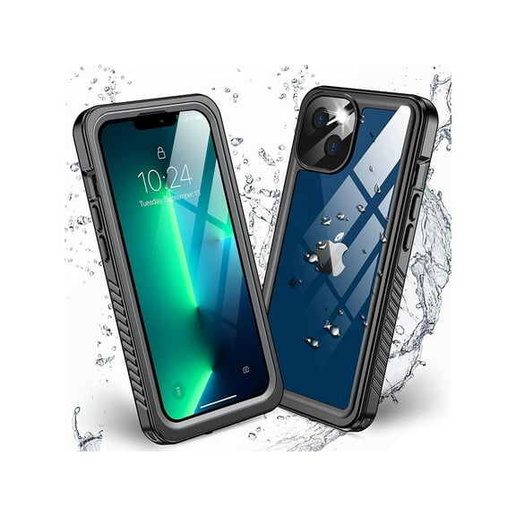 Waterproof Case for iPhone 13 6.1 inch 5G 2021 with Built-in Screen Protector Heavy Duty Full Body Protection IP68 Underwater Shockproof Phone Cover