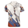 thumbnail image 5 of Marble Texture Men Zipper T-shirt Summer Casual Short Sleeve T-shirt Top, 5 of 7