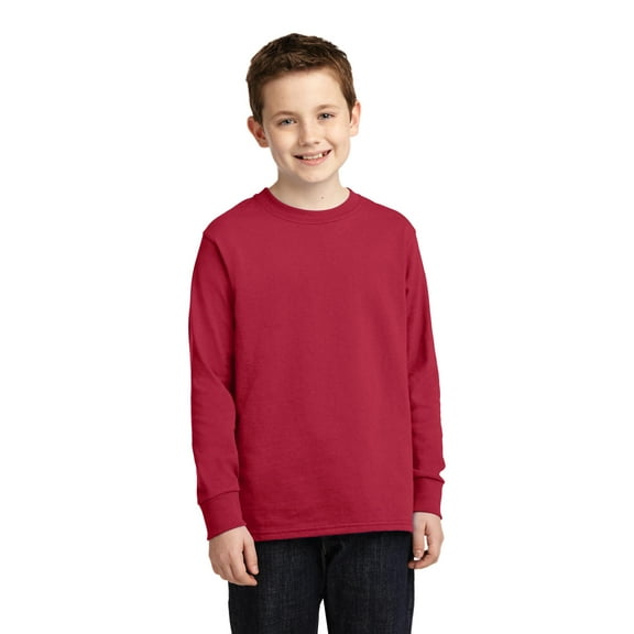 Port & Company ® Youth Long Sleeve Core Cotton Tee. PC54YLS