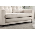 thumbnail image 5 of EUROCO Velvet Pull Out Sofa Bed, 3-in-1 Convertible Loveseat Sleeper Sofa with 2 Side Pockets, Tri-Fold Multi-Function Floor Gaming Sofa Bed, Fold Out Daybed for Living Room/Apartment,Beige, 5 of 8