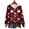 thumbnail image 6 of larppty Christmas Hoodies for Women Zip Up Fashion Casual Lightweight Jacket Xmas Graphic Long Sleeve Pullover Top with Pocket (Watermelon Red, XL), 6 of 9