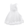 thumbnail image 2 of TiaoBug Kids Flower Girls Lace Floral Maxi Dress Chiffon Wedding Pageant Dress, 2 of 5