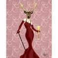 thumbnail image 3 of Fab Funky 15x18 Black Modern Framed Museum Art Print Titled - Glamour Deer in Marsala, 3 of 5