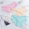 thumbnail image 1 of 3 Pcs/Lot Girls Lace Underwear Cute Knot Soft Breathable Briefs Young Girl Panties Solid girl Briefs Children ClothesSky Blue10 He Qiyong unisex, 1 of 1