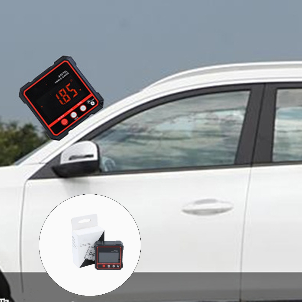 MOMOJIA Miniature Inclinometer Angles Gauges Magnetic Base for Door Window Frame Alignment