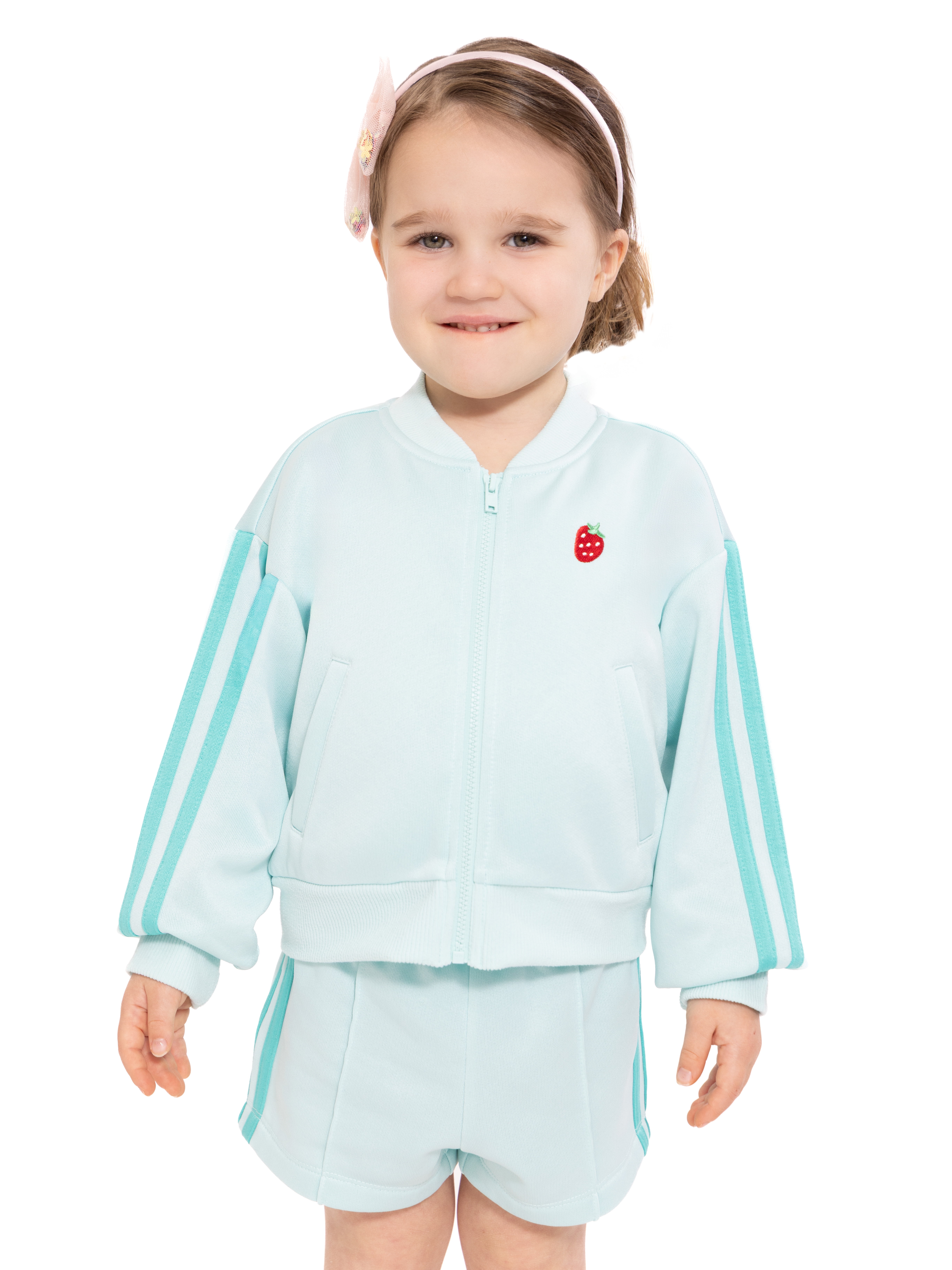 Wonder Nation Toddler Girls Full Zip Athletic Jacket, Sizes 12M-5T