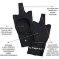 thumbnail image 5 of Grappz Middle Finger Compression Gloves - Tape-Free Alternative Splint Gloves with Dual Layer Fabric - Best for Trigger Finger, Injury Protection, Grip Support, All Sports & BJJ - (X-Large, Black), 5 of 6