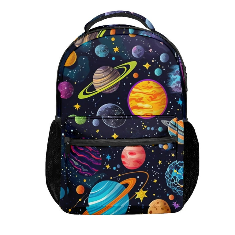 Space Planets Backpack with Lunch Bag For Boys Girls School Bookbag Daypack Travel Bag Walmart