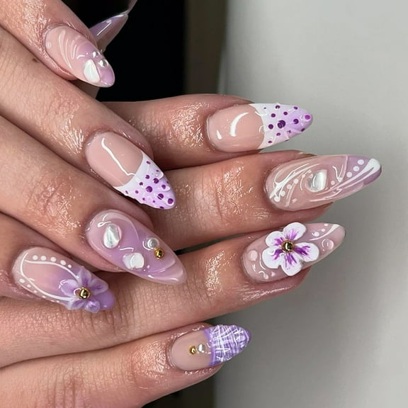 Press on Nails,Fake Nails Stick Glues on Nails False Nails Acrylic Nails Artificial False Nails for Nails Art Designs