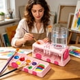 thumbnail image 5 of Paint Brush Rinser, Multifunctional Paint Brush Cleaner, Painting Water Dispenser Water Cycle Rinser, Tool for Acrylic, Watercolor, and Water-Based Paints Yellow, 5 of 9