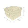 thumbnail image 7 of Simplify Large Woven Fabric Storage Basket in Ivory, 7 of 7