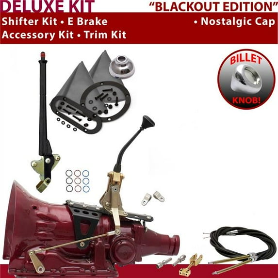 American Shifter 4L60 Shifter Kit Black 8 in. E Brake Cable Clevis Trim Kit for ED718
